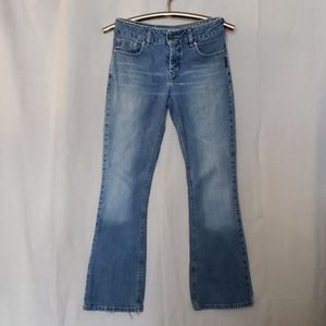 Silver Sz 29/32 Whiskers Denim Ombre Blue Jeans Y2k